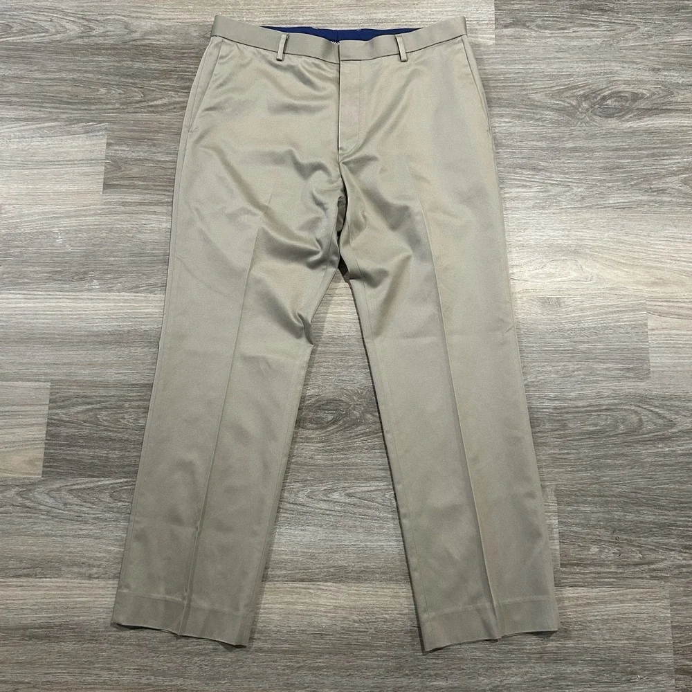 Banana Republic Mens Non Iron Tailored Slim Fit Khaki‎ Dress Pants 34x30